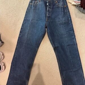 EB Denim reworked Dark Blue Ankle Jeans